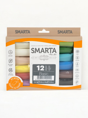 Smarta™ - Smarta 12'li Hava ile Kuruyan Modelleme Hamuru Seti (25g x12 adet)